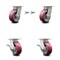 Service Caster 5 Inch Kingpinless Poly on Aluminum Wheel Caster Swivel Locks 2 Brakes SCC, 2PK SCC-KP30S520-PAR-BSL-2-SLB-2 - alternate 1